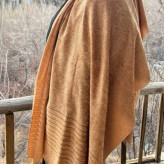 شال مخمل کوب لمه دار