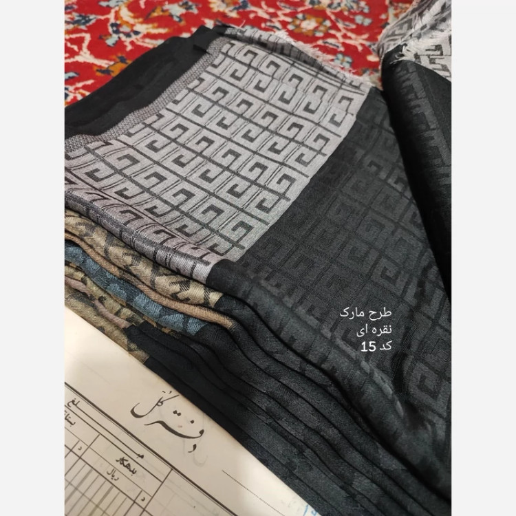 شال ژاکارد حاشیه پلنگی
